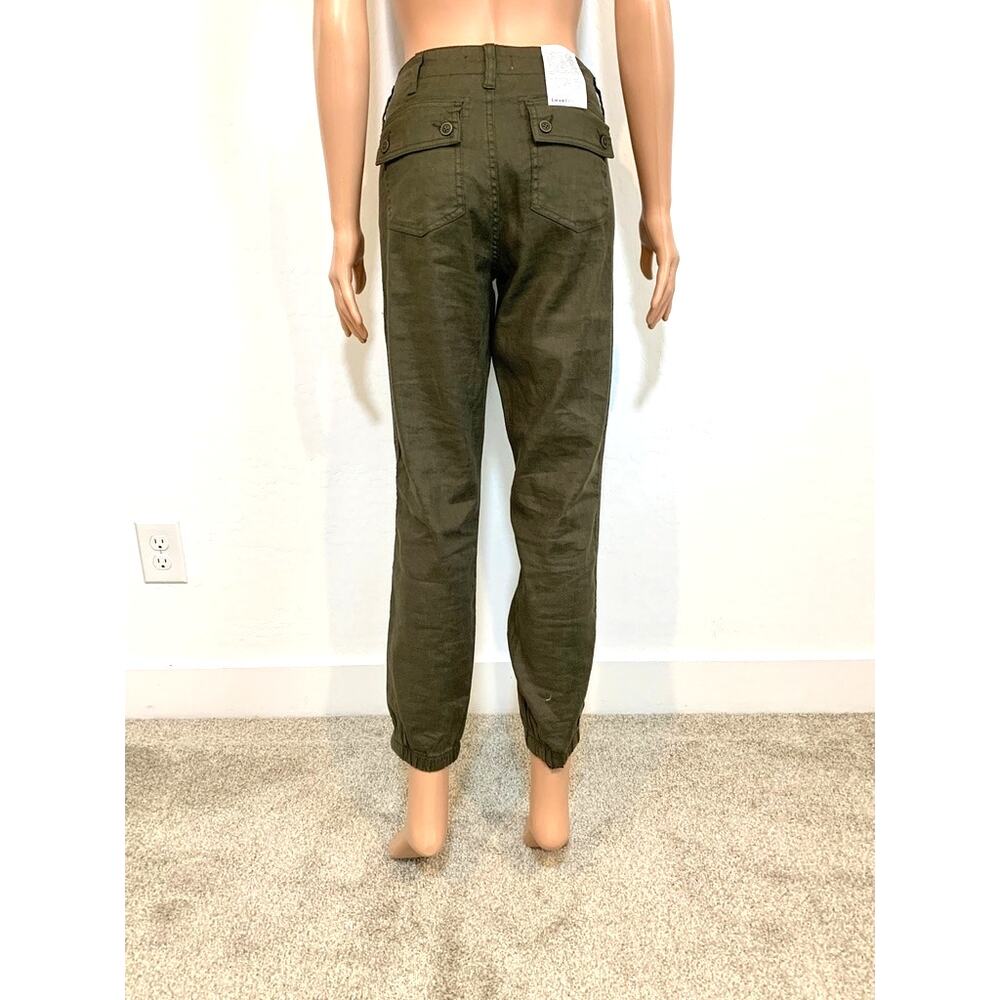 new Level 99 27 linen Izzy patch pocket mid rise jogger pants P 3483 - Picture 10 of 12